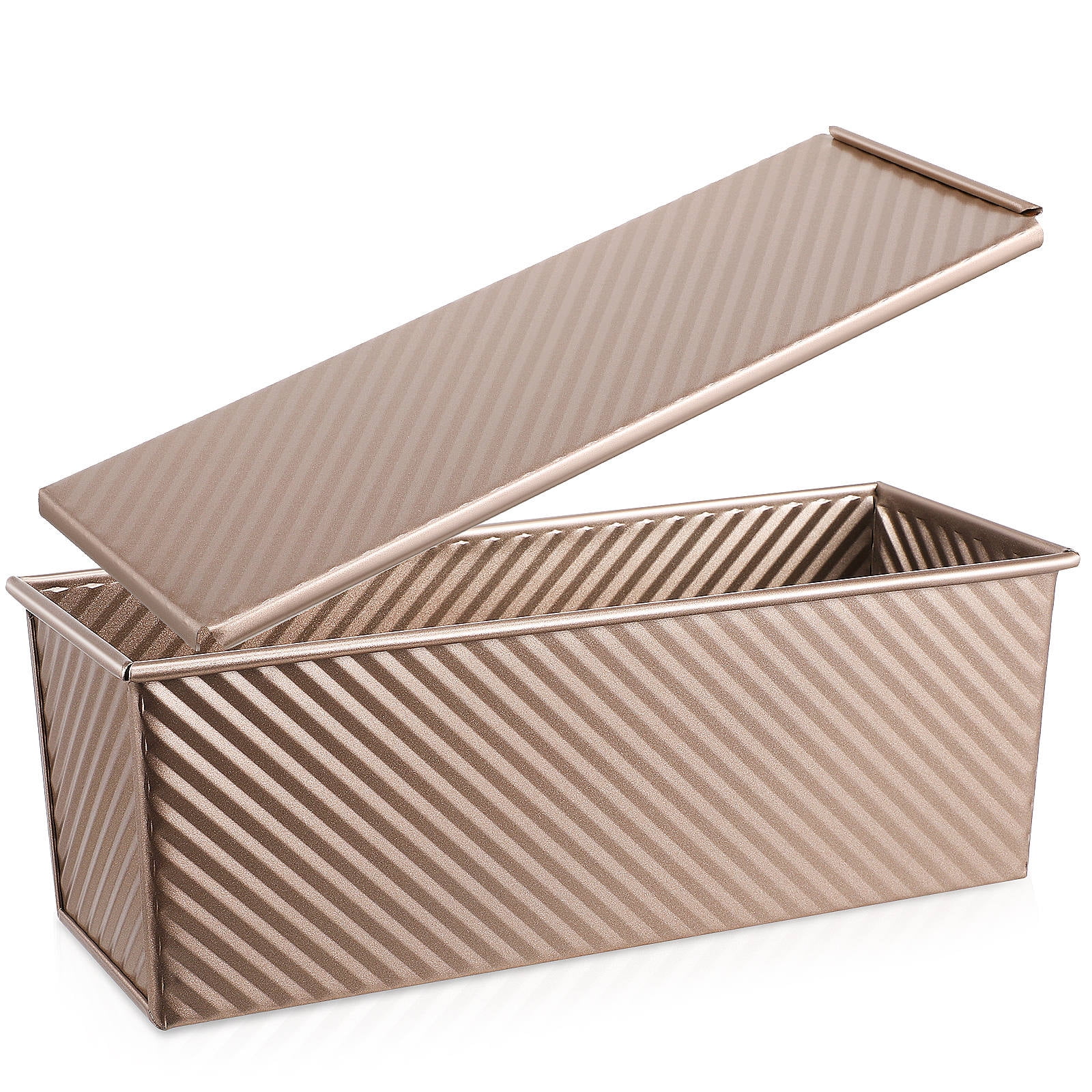 P&P CHEF Navy Blue Farmhouse Bread Box - Large Metal Storage For 2+ Loaves, 13.1x7.2x11.8 Inches With Lid