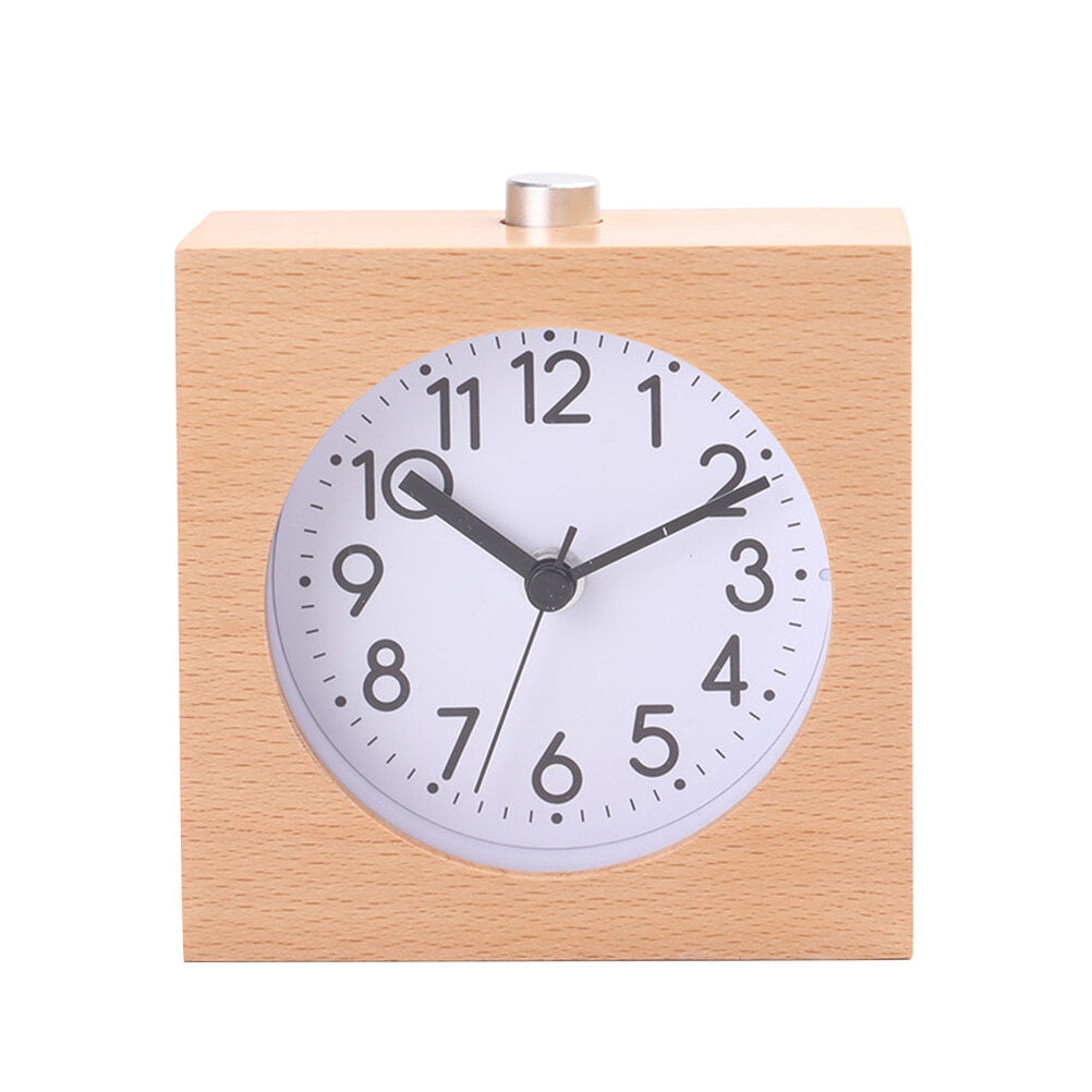 DEEPCRAFF Wooden Alarm Clock in Beige Beechwood with Silent Movement, Night Light, and Snooze photo DEEPCRAFF Wooden Alarm Clock in Beige Beechwood with Silent Movement, Night Light, and Snooze