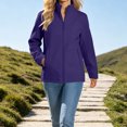 thumbnail image 2 of Kizanda Women Full Zip Outdoor Jacket with Zipper Pockets Stand Collar No Hood Outdoor Hiking Long Sleeve Blouse Fall Winter Mock Neck Casual Outerwear Top M, 2 of 9