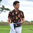 thumbnail image 3 of Honeii Valentine Gnome print Polo Shirt, a classic short-sleeved, button-down golf shirt designed for menXX-Large, 3 of 6