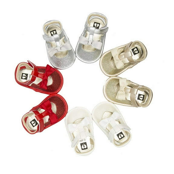 Yoyauz Baby Girl Mary Jane Shoes Anti Slip Rubber Sole Ballet Slippers Princess Dress Wedding Shoes Newborn Kids Shoes Toddler Shoes(0-12 Month)