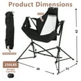 thumbnail image 2 of Villeston Hammock Camping Chair (2Pcs) - Folding Portable Aluminum Alloy with Pillow Cup Holder for Outdoor Travel Black, 2 of 7
