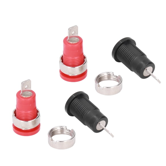 Conector Tipo Banana Niquelado Rojo Y Negro, Evita La Oxidación Conector Tipo Banana Estable De 4 Mm Tipo Seguro De Alta Precisión Para Consolas De Juegos Para Electrónica Para