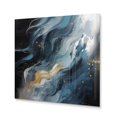thumbnail image 2 of Designart "Transcendent Brushstrokes Blue and White V" Abstract Painting Metal Wall Art Prints, 2 of 5