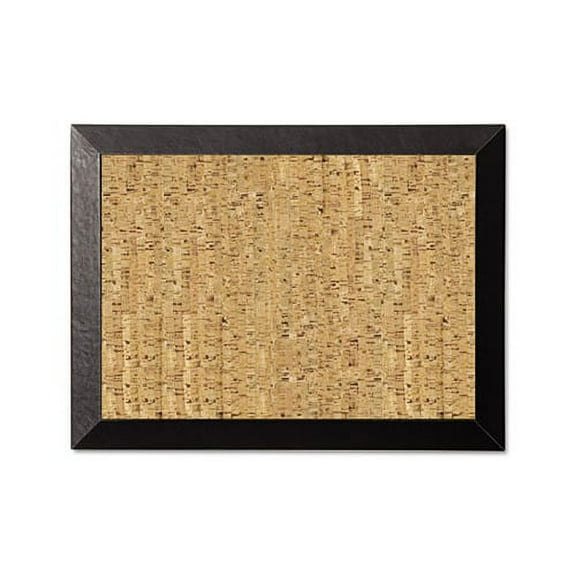 Natural Cork Bulletin Board 24x18, Cork/Black