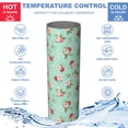 thumbnail image 5 of Pioneer Flower Floral Print Pattern 20oz Skinny Tumbler with Straw & Lid, Double Wall Vacuum Insulated Cup, Leak-Proof, Cup Holder Friendly, Hot 6H Cold 12H, 5 of 6