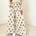 thumbnail image 2 of CHGBMOK Women's Polka Dot Wide Leg Pants Elastic High Waist Loose Casual Trousers Pull On Flowy Palazzo Pants with Pockets, 2 of 7