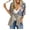 Blue, variant on Womens Tie Front Cardigan 3/4 Sleeve Loose Fit Patchwork Knit Open Cardigan Lightweight Boho Cover Up Casual Spring Summer Beach Vacation Outfit, Grey,S