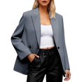 thumbnail image 3 of Casual Blazers for Women 2025 Fall Winter Long Sleeve Lapel Collar Open Front Business Casual Work Office Jacket, 3 of 5