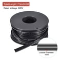 thumbnail image 2 of 26AWG Silicone Ribbon Cable 5Pin 26 Gauge Flat Cable Silicone Wire 7.5m/24.6ft Black Stranded Tinned Copper Wire, 2 of 5