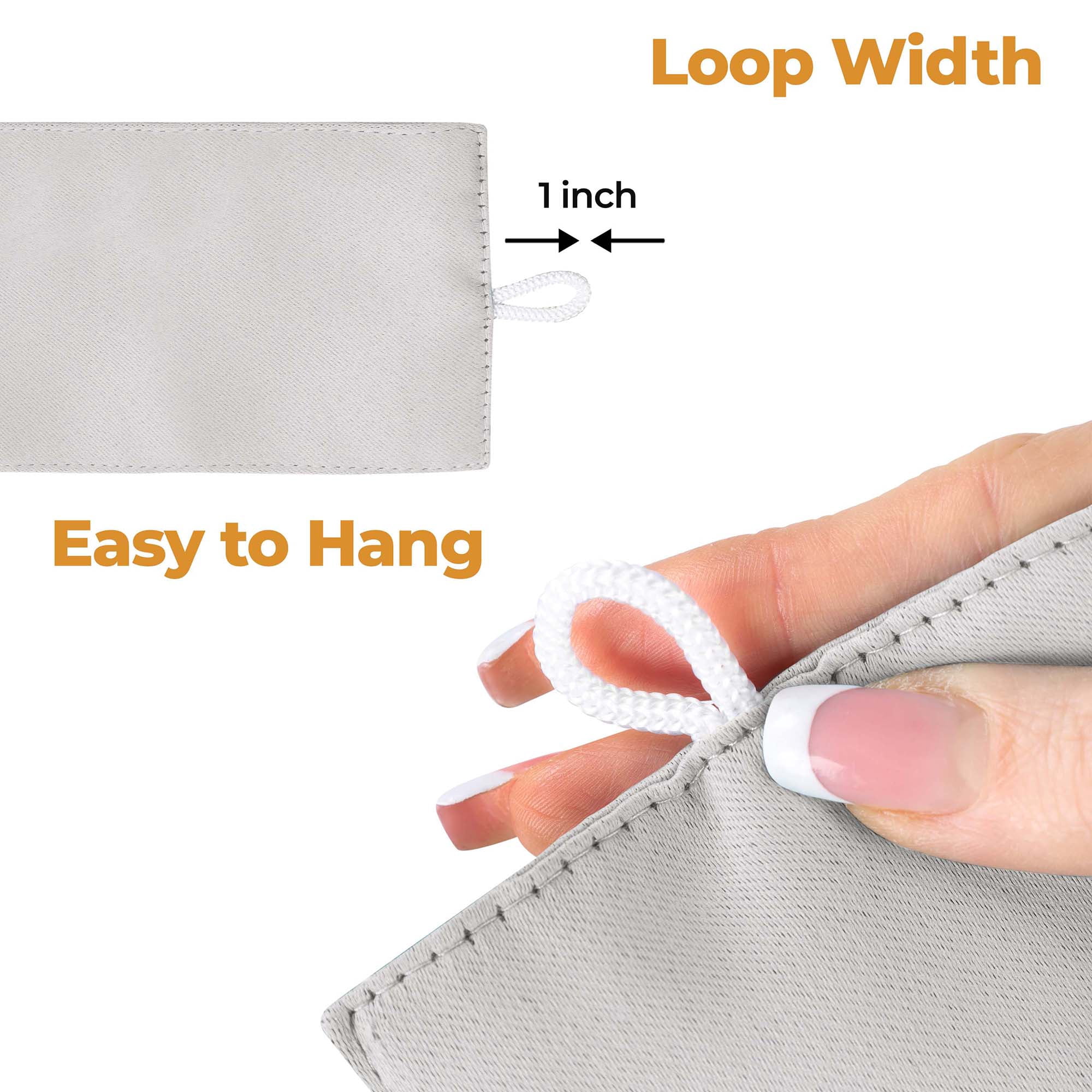 Superior Blackout Solid Light Filtering Grommet Curtain Panel Set, 46" x 108", Marshmellow