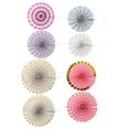 thumbnail image 3 of 8 piezas de Flor de abanico de papel Zhivalor multicolor decoración navideña hecha a mano, 3 of 8