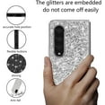 thumbnail image 3 of Compatible with Samsung Z Fold 3 Case, Glitter Sparkly Samsung Galaxy Z Fold 3 Phone Case with Slim Silicone Shockproof Protective Bumper Cover for Cute Girls Women (Silver), 3 of 13
