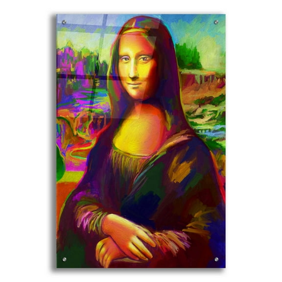 Epic Art 'Mona Lisa' by Howie Green, Acrylic Glass Wall Art, 24"x36"