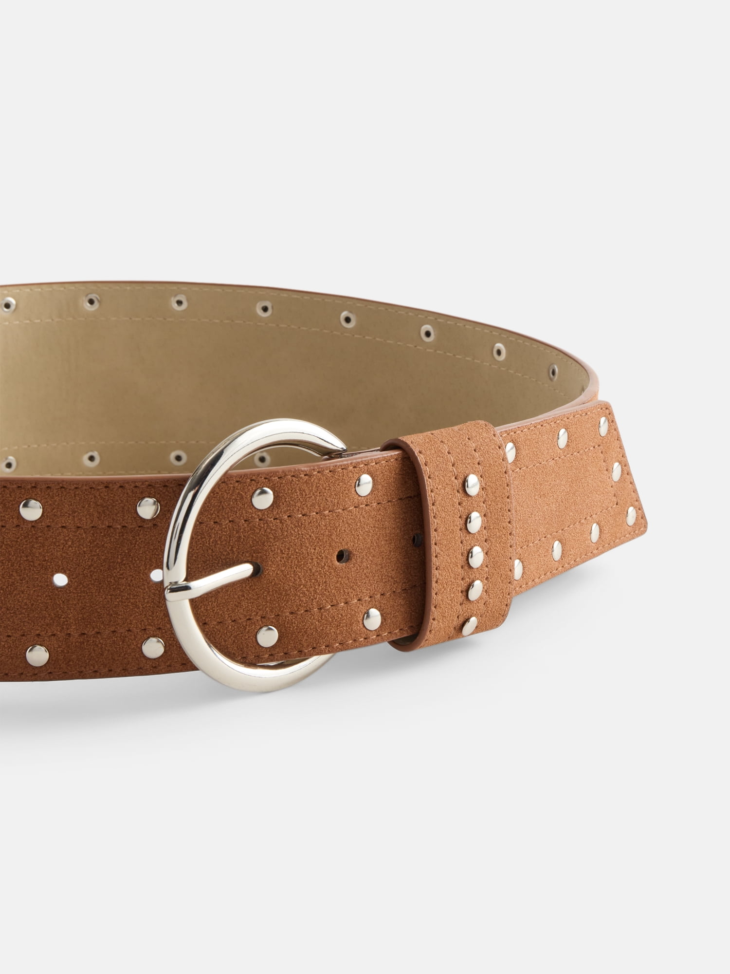 No Boundaries Tapered Hip Belt with Studs, Women's, Cognac