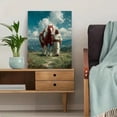 thumbnail image 5 of Jesus Walking With Horse Religious Canvas Serene Landscape Home Bedroom Spiritual Wall Decor Art, 5 of 8