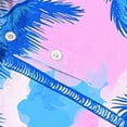 thumbnail image 6 of Boys Blue Palm Tree Print Polo Shirt Short Sleeve Tropical Beach Shirt for Kids Casual Vacation Wear,Size 5-6 T, 6 of 7