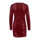 thumbnail image 5 of Vestido sexy de fiesta ajustado con cuello en V para mujer: diseño cruzado, abertura lateral, silueta en A, poliéster, adecuado para la noche/eventos, 5 of 5