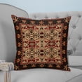 thumbnail image 4 of 20x20 Pillow Covers Set of 2, Brown Red Boho Throw Pillow Covers Decorative Couch Cushion Case, Vintage Geometric Abstract Art Microfiber Square Pillowcases for Bedroom Car Living Room, 4 of 7