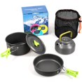 thumbnail image 1 of Camping Cookware Set, Camping Kettles, Non-Stick Lightweight Pots Set Portable With Mesh Storage Bag For Outdoor Hiking & Picnic, 1 of 4