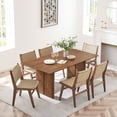 thumbnail image 2 of 70 Inch Dining Table, Walnut, Wood, Rectangular, Kitchen Cafe Bistro Hospitality Restaurant, Modern Contemporary HB34719, 2 of 11