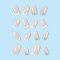 thumbnail image 3 of Square Press on Nails Medium French Tip Fake Nails White Full Cover False Nails with Designs Glitter Glossy Glue on Nails Stick on Nails Artificial Acrylic Nails for Women Girls 24 Pcs S2 24 Fl Oz, 3 of 4
