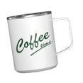 thumbnail image 4 of Taza térmica para café, senderismo, portátil, 430 ml, para picnic, con asa Blanco, 4 of 9