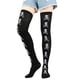 thumbnail image 1 of Nvzi 3 pairs Halloween Thigh High Long Stockings Over Knee Stockings Cosplay Festival Socks ，Black Skull Head, 1 of 3