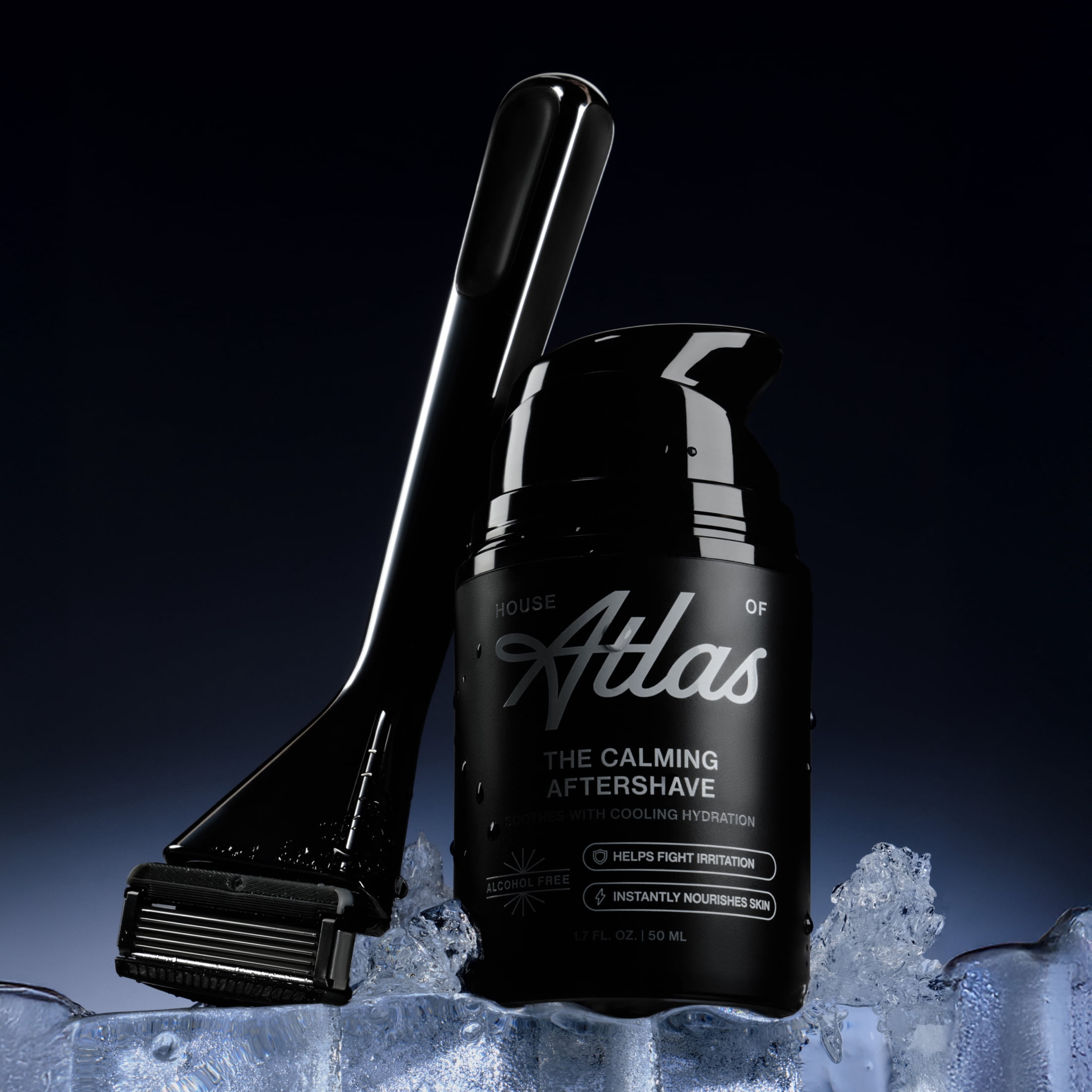 House of atlas The calming aftershave soothes with cooling hydration 1.7floz 50ml