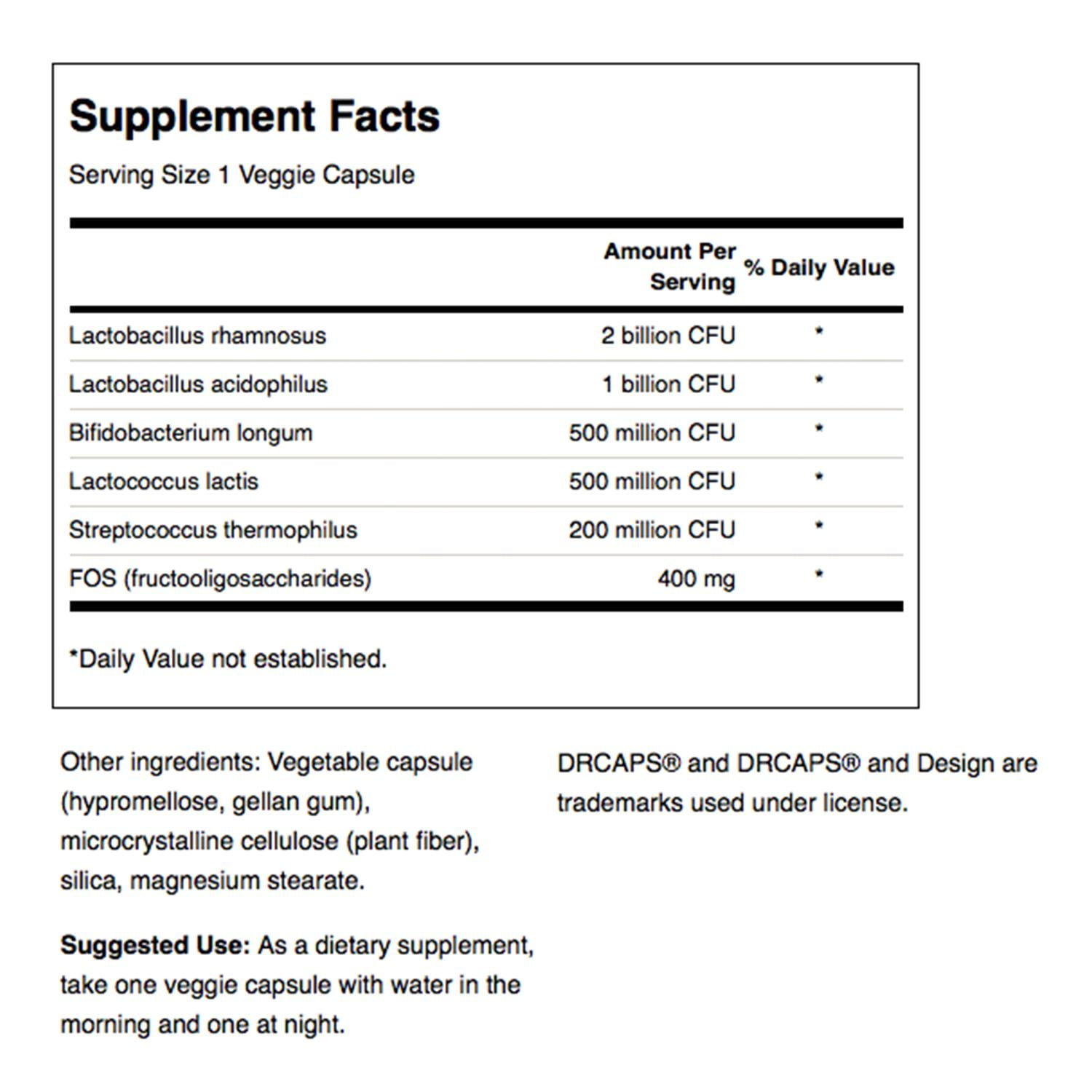 Swanson Probiotic Complex Vegetable Capsules, 4 Billion Cfu, 120 Count