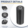 thumbnail image 3 of Uxcell 4 Pack Plastic Roller Wheel with Bearings, ID 15/64" (6mm)  x OD 63/64" (25mm) x Length 2-3/8" (60mm), Guiding Wheel Flat Belt Idler (Black), 3 of 5