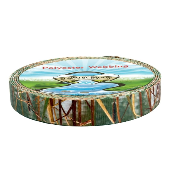 Country Brook Design® 1 inch Waterfowl Camo Polyester Webbing, 20 Yards