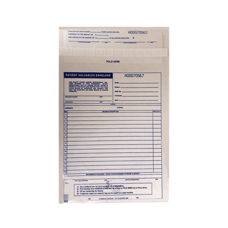 10" X 13" X 2" White Polyethylene Patient Valuables Bag- 100 Count - Basic LTD