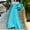 Sky Blue, variant on Wedding Guest Dresses,Prom Dresses Womens Deep V Neck Plus Size Evening Dress Long Sleeves With Belt Plus Size Dresses,Maxi Dresses,Formal Dresses Yellow Dress 2XL