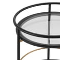 thumbnail image 5 of Christopher Knight Home 32" Modern Round Bar Cart with Locking Casters and Tempered Glass Shelves, Black+Gold, 5 of 12