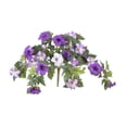 thumbnail image 2 of Flores artificiales de gloria de la mañana, planta falsa para jardín, interior, con para inauguración de la casa, exterior, jardín, Púrpura, 2 of 8