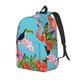thumbnail image 1 of Easygdp Tropical Jungle Flamingo Mochila de Lona Resistente para Laptop, Compatible con Laptops de 15 a 17 pulgadas, Ideal para Escuela, Trabajo y Viajes-Small, 1 of 5