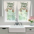 thumbnail image 4 of Happy Easter Balloon Curtains for Living Room/French Door, Cute Rabbits Flowers Eggs Butterflies Beige Tie Up Curtains 63 Inch Length Energy Saving Kitchen Curtains Shades for Windows 42"x63", 4 of 8