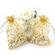 thumbnail image 3 of 20 bolsas de gasa con diseño de pestañas, de organza, para joyería, con cordón, para regalo, suministros para fiestas, bodas, cumpleaños (doradas), 3 of 5