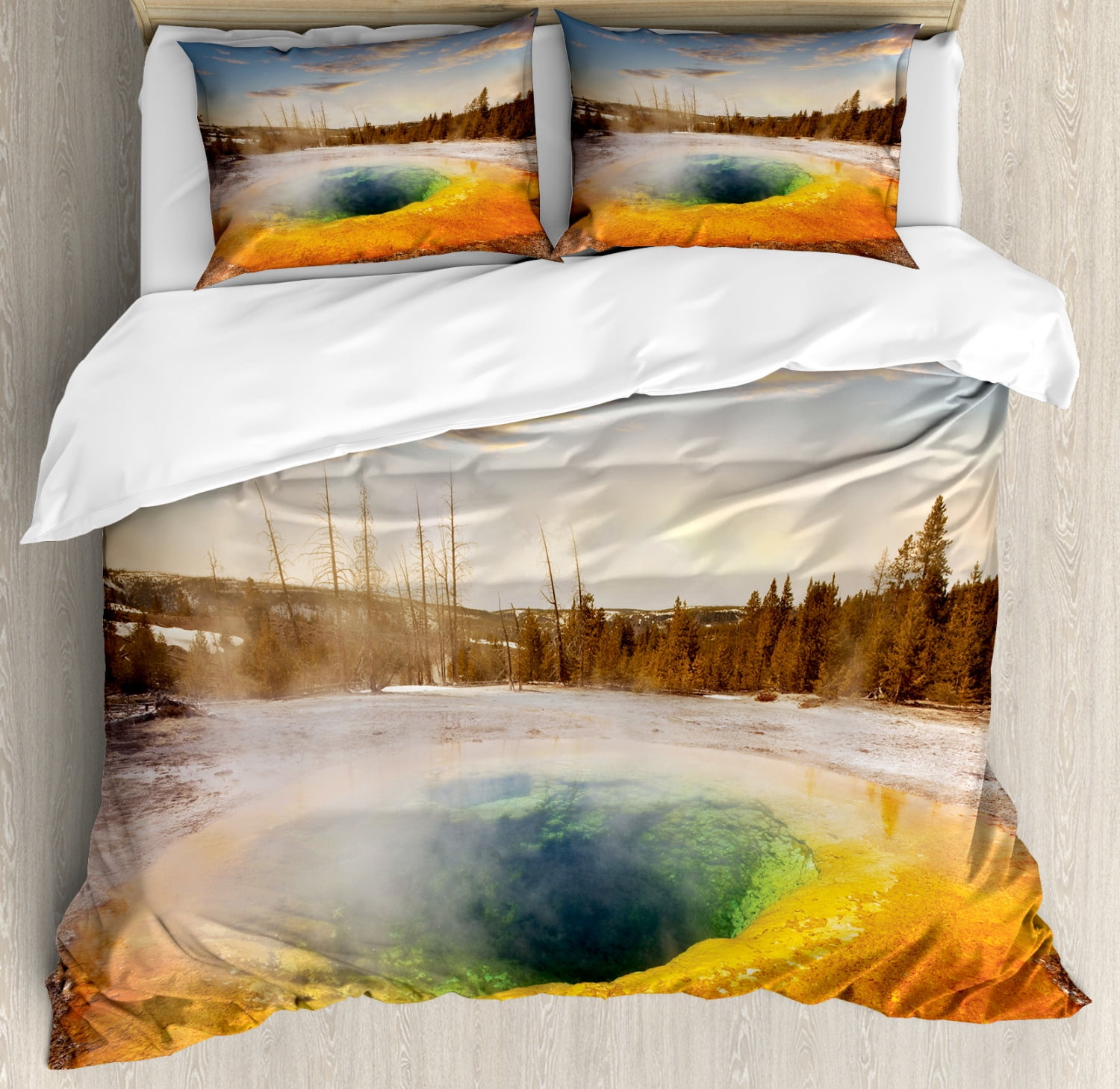 Yellowstone Duvet Cover Set, Morning Glory Pool in Yellowstone National