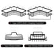 thumbnail image 1 of 2PCS Bathroom Corner Shelf No Drilling Wall-mounted Storage Rack Holder Cabinets with Towel Bar Bathtub Bath Shower Caddy Basket Organizer, 1 of 5