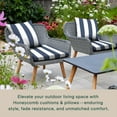 thumbnail image 3 of Honeycomb 18"W x 17.5"D Navy & White Outdoor Universal Seat Cushion, 3 of 8