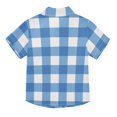 thumbnail image 2 of Dailycode Small Short Sleeve Button Down Shirts Navy White Gingham Casual Shirt 3-10 Years, 2 of 9