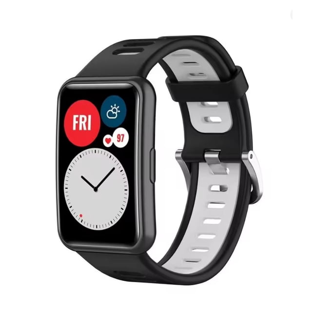 Correa Sport para Huawei Watch Fit, Silicona Premium, Talla Única, Resistente al Agua, Estilo Deportivo, Unisex
