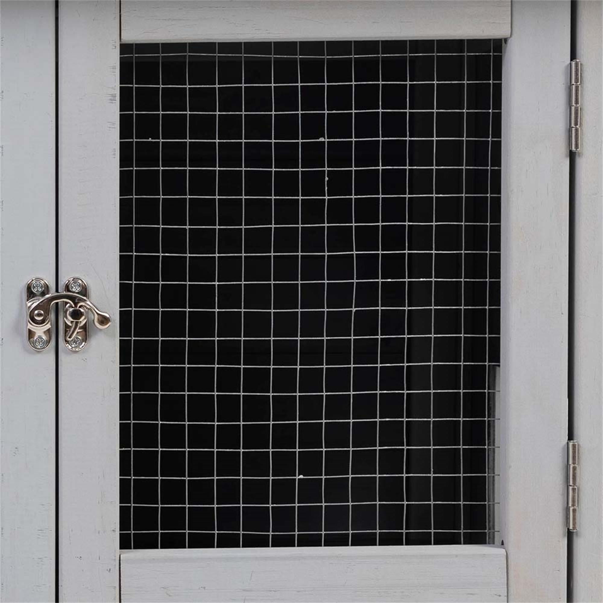 Kadyn 94" Outdoor Large Rabbit Hutch with Run, Wood 2-Story Chicken Coops for 4-6 Rabbits, Pet Cages for Small Animals, Gray