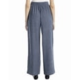 thumbnail image 2 of Max Studio womens  Textured Woven Wide Leg Pant, l, Blue, 2 of 3