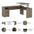 thumbnail image 3 of Cabot 72W 3 Position Sit to Stand L Desk in Ash Gray - Engineered Wood, 3 of 6