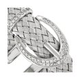 thumbnail image 3 of 11.8mm 925 Sterling Silver Poli CZ Zircone Cubique Simulée Bracelet Manchette Souple Empilable Je, 3 of 3
