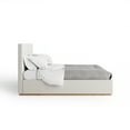 thumbnail image 6 of Modern Queen Bed Frame with Headboard - Upholstered King Size - Monaco Bed - Free Assembly, Sturdy Wood Platform Bedframe, Strong Wooden Slats, Strong Weight Capacity, Non-Slip and Noise-Free, 6 of 14