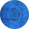 thumbnail image 1 of Ahgly Company Indoor Round Persian Light Blue Bohemian Area Rugs, 6' Round, 1 of 4